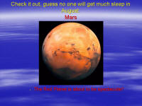 Title Slide of Mars Opposition Presentation from 2003. No mention of year is included in this presentation.