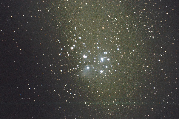 The Pleiades, M45 in Taurus. Photo Copyright by Ed Flaspoehler
