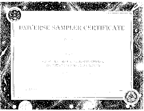 Universe Sampler Certificate